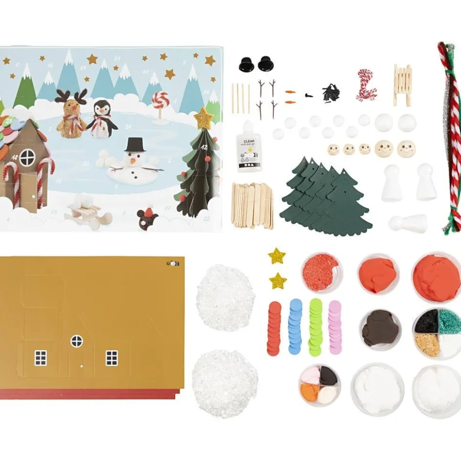 Creativ Company Advent Calendar Modelling| Air Drying Clay And Modelling Compounds|Diy-Kits, Modelling And Casting