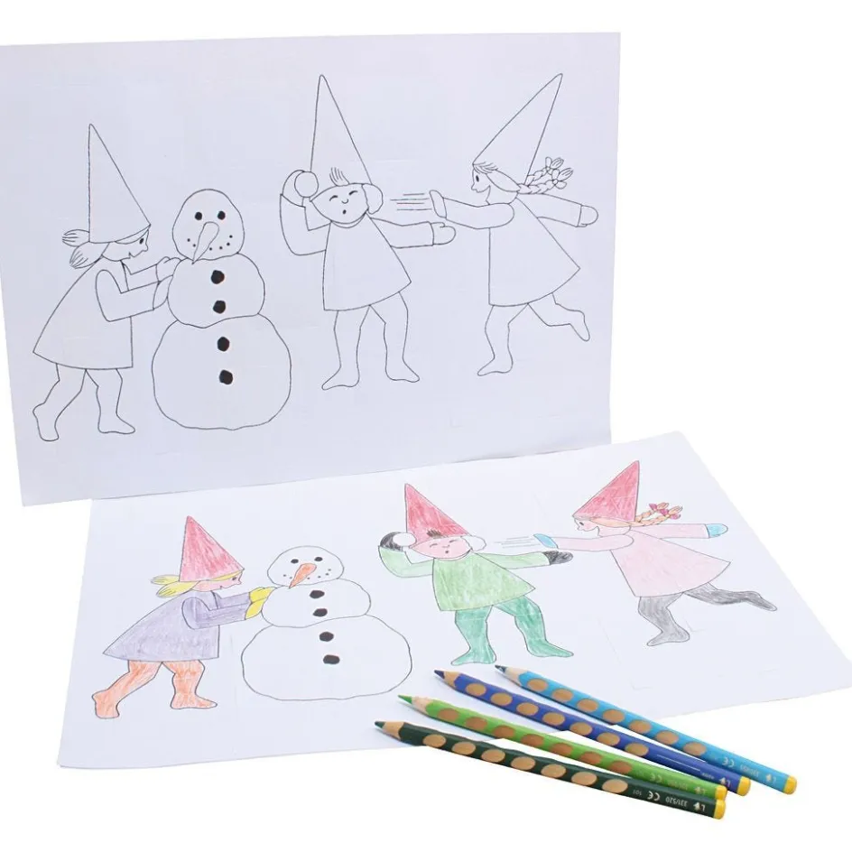 Creativ Company Advent calendar with elves having a snowball fight| Calendars, Notebooks And Colouring Books