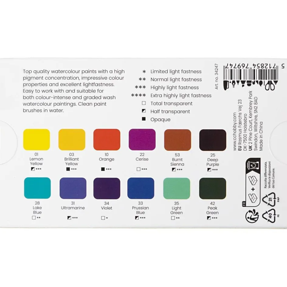 Creativ Company Art Watercolour| Watercolour Paints