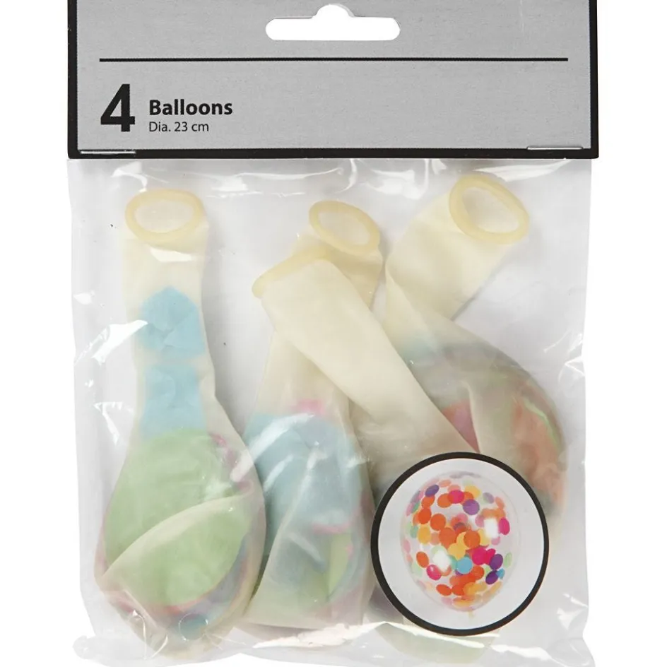 Creativ Company Balloons with Confetti| Party Items