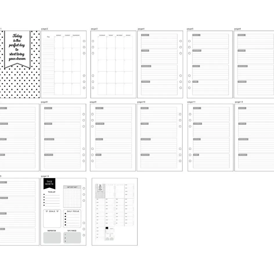 Creativ Company Calender pages| Calendars, Notebooks And Colouring Books