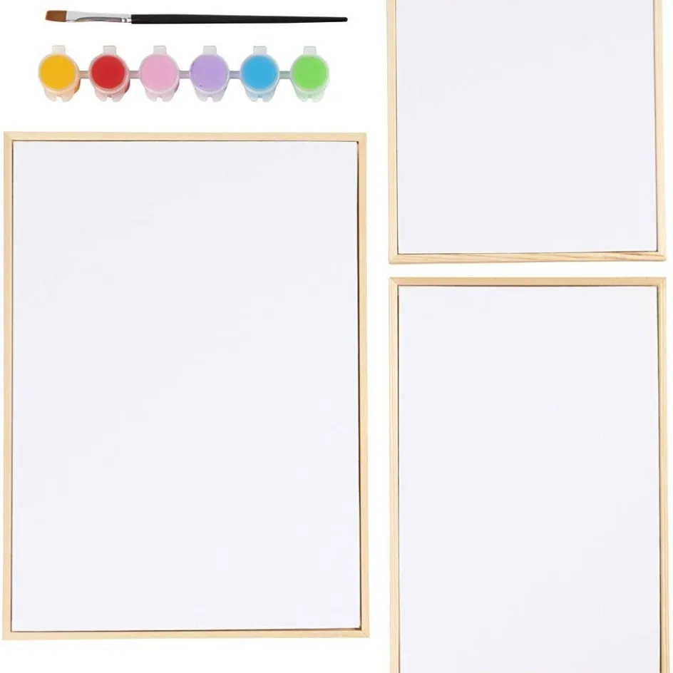 Creativ Company Canvas Panel Mix| Textile Decoration|Watercolour Paints