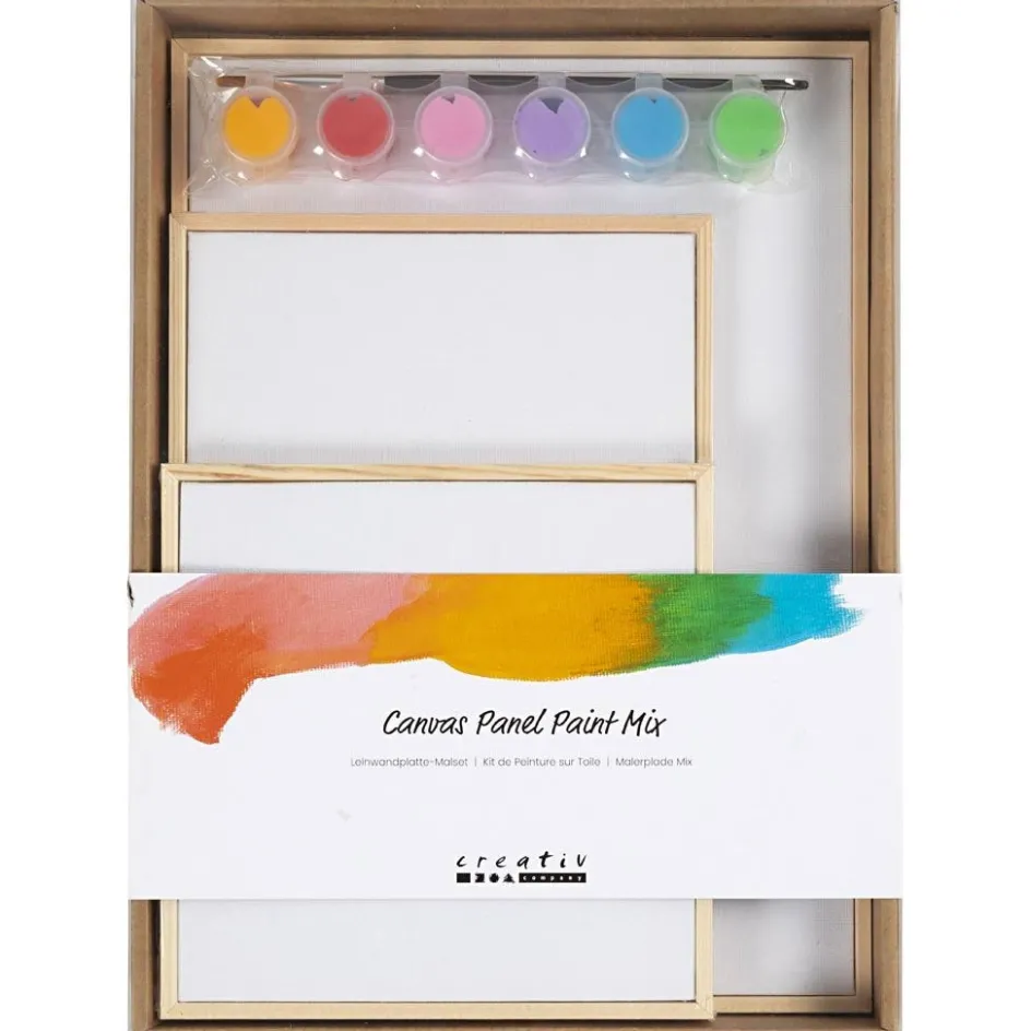 Creativ Company Canvas Panel Mix| Textile Decoration|Watercolour Paints