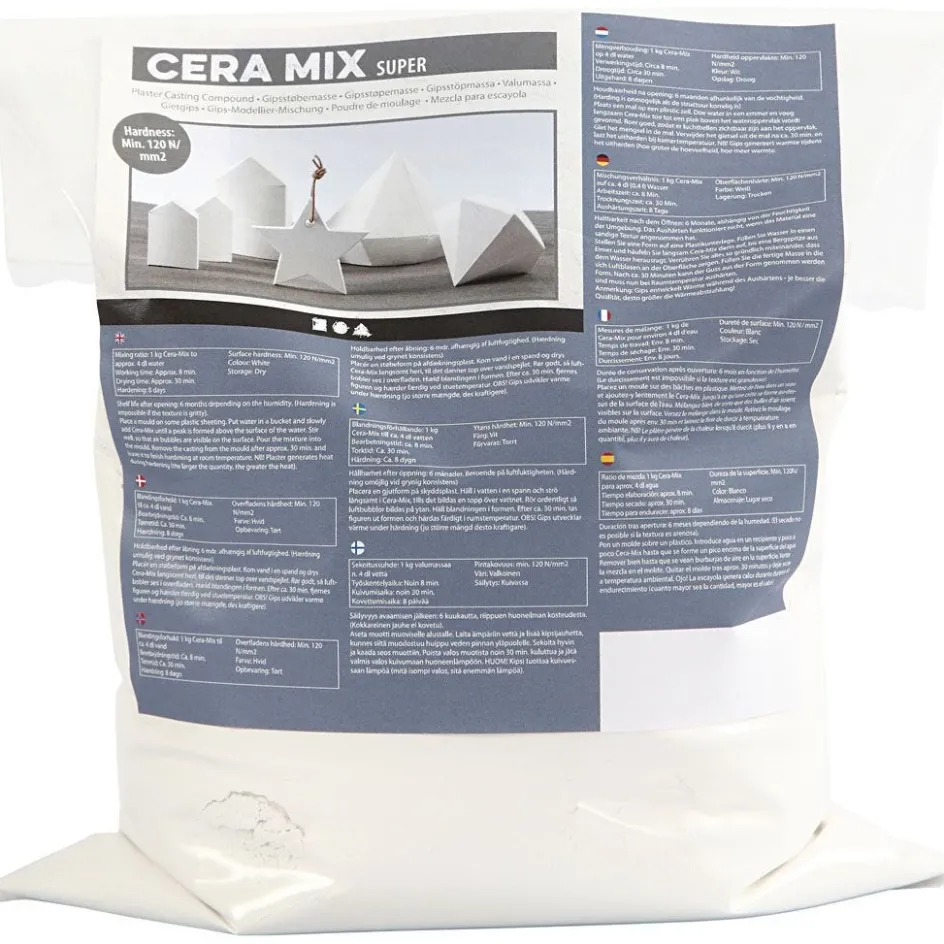 Creativ Company Cera-Mix Super Casting Plaster| Gypsum Casting