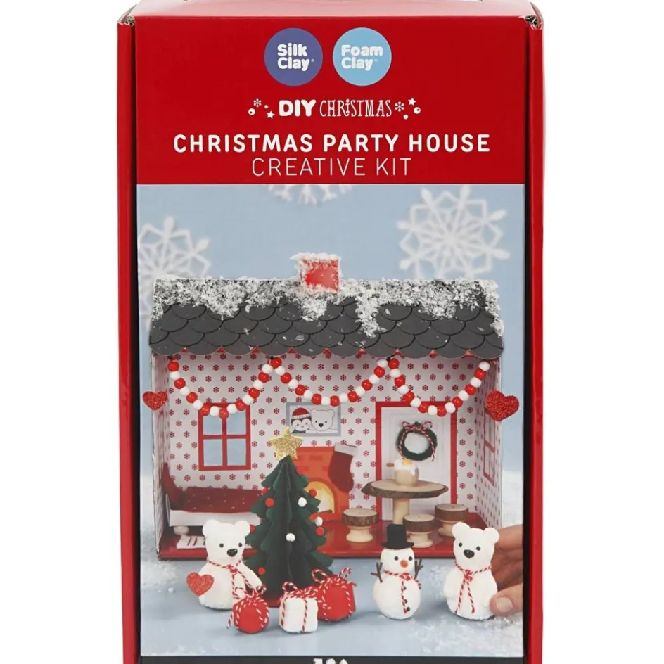 Creativ Company Christmas party house| Figures, Eggs And Animals For Decorating|Diy-Kits, Items For Decoration