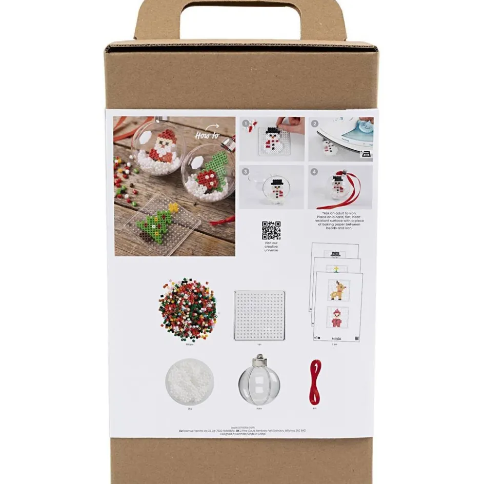 Creativ Company Craft Kit Christmas Baubles| Tube Beads|Diy-Kits, Beads And Jewellery Making
