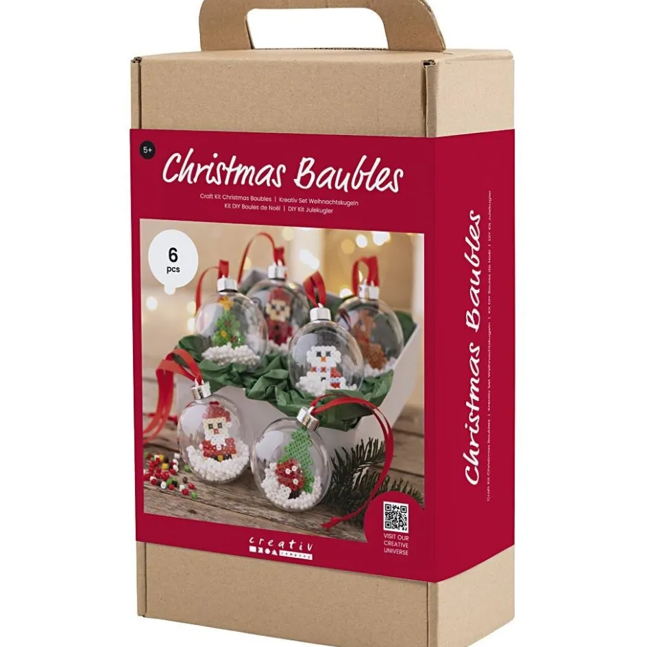 Creativ Company Craft Kit Christmas Baubles| Tube Beads|Diy-Kits, Beads And Jewellery Making