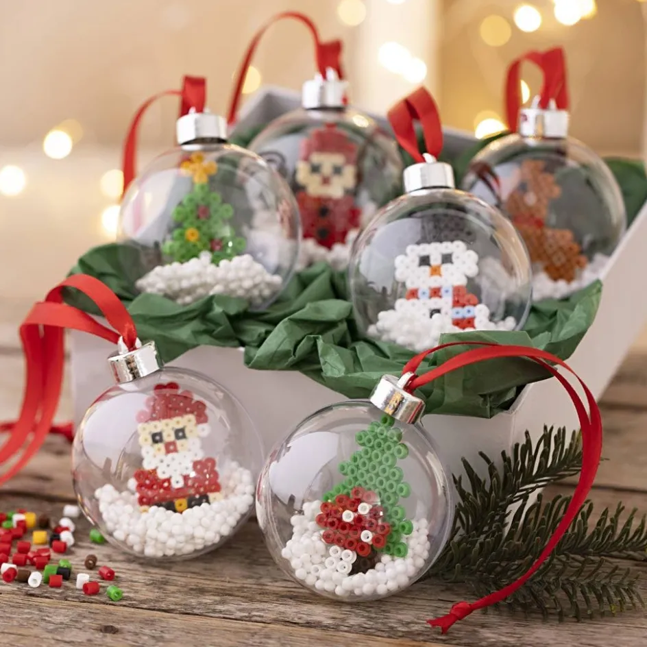 Creativ Company Craft Kit Christmas Baubles| Tube Beads|Diy-Kits, Beads And Jewellery Making