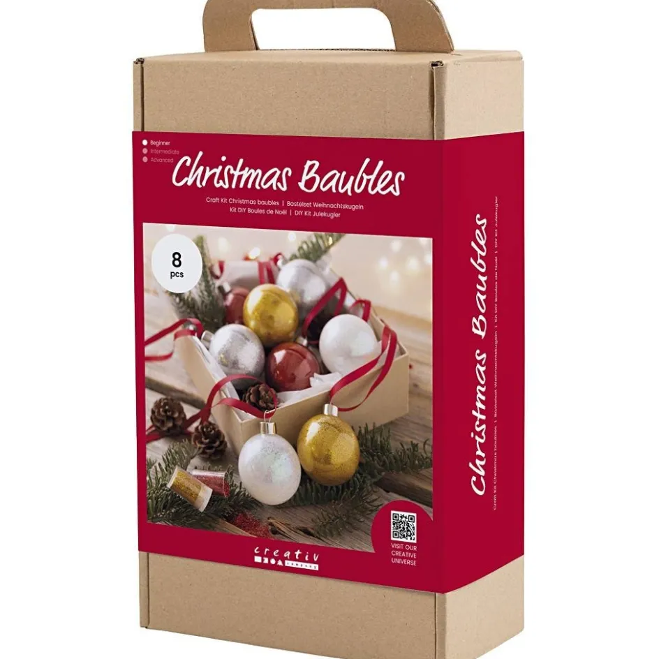 Creativ Company Craft Kit Christmas Baubles| Figures, Eggs And Animals For Decorating|Diy-Kits, Items For Decoration