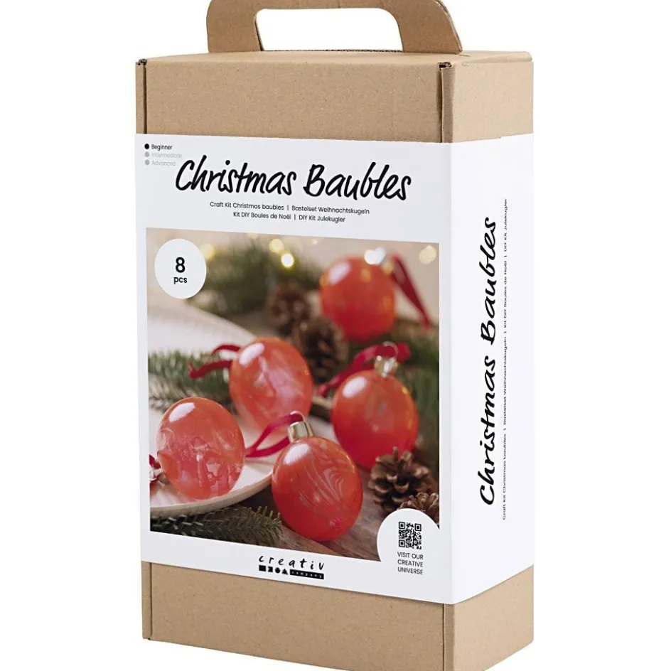 Creativ Company Craft Kit Christmas Baubles| Figures, Eggs And Animals For Decorating|Diy-Kits, Items For Decoration