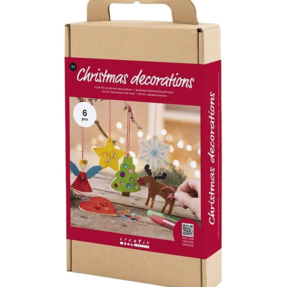 Creativ Company Craft Kit Christmas Decorations| Figures, Eggs And Animals For Decorating|Diy-Kits, Items For Decoration