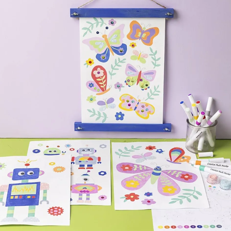 Creativ Company Craft Kit Colouring| Felt Tips|Pencils And Chalks
