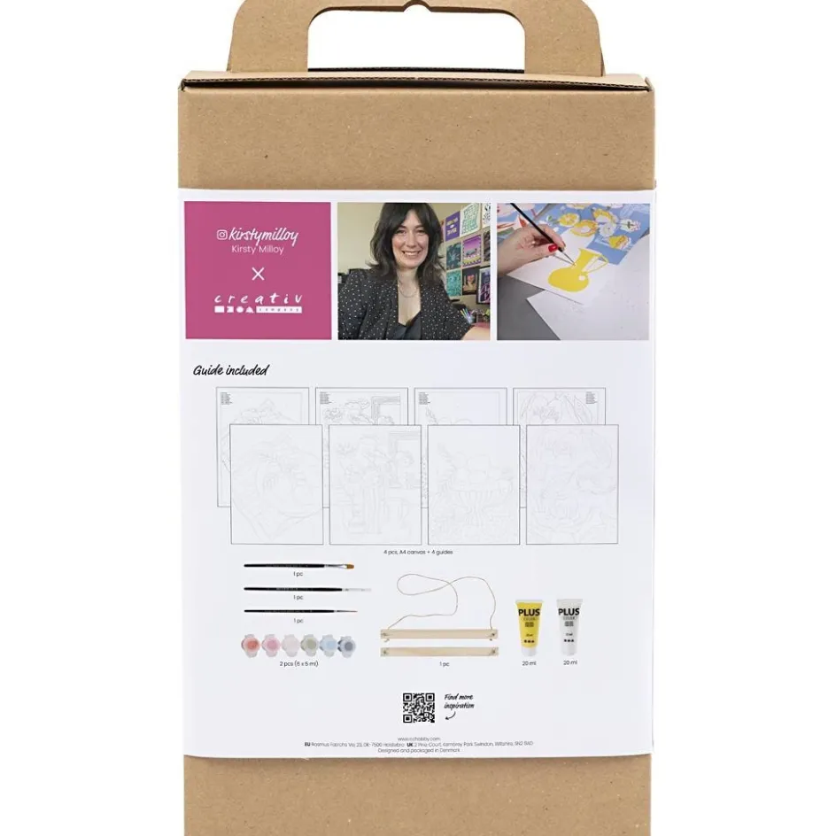 Creativ Company Craft Kit Colouring| Textile Decoration|Watercolour Paints
