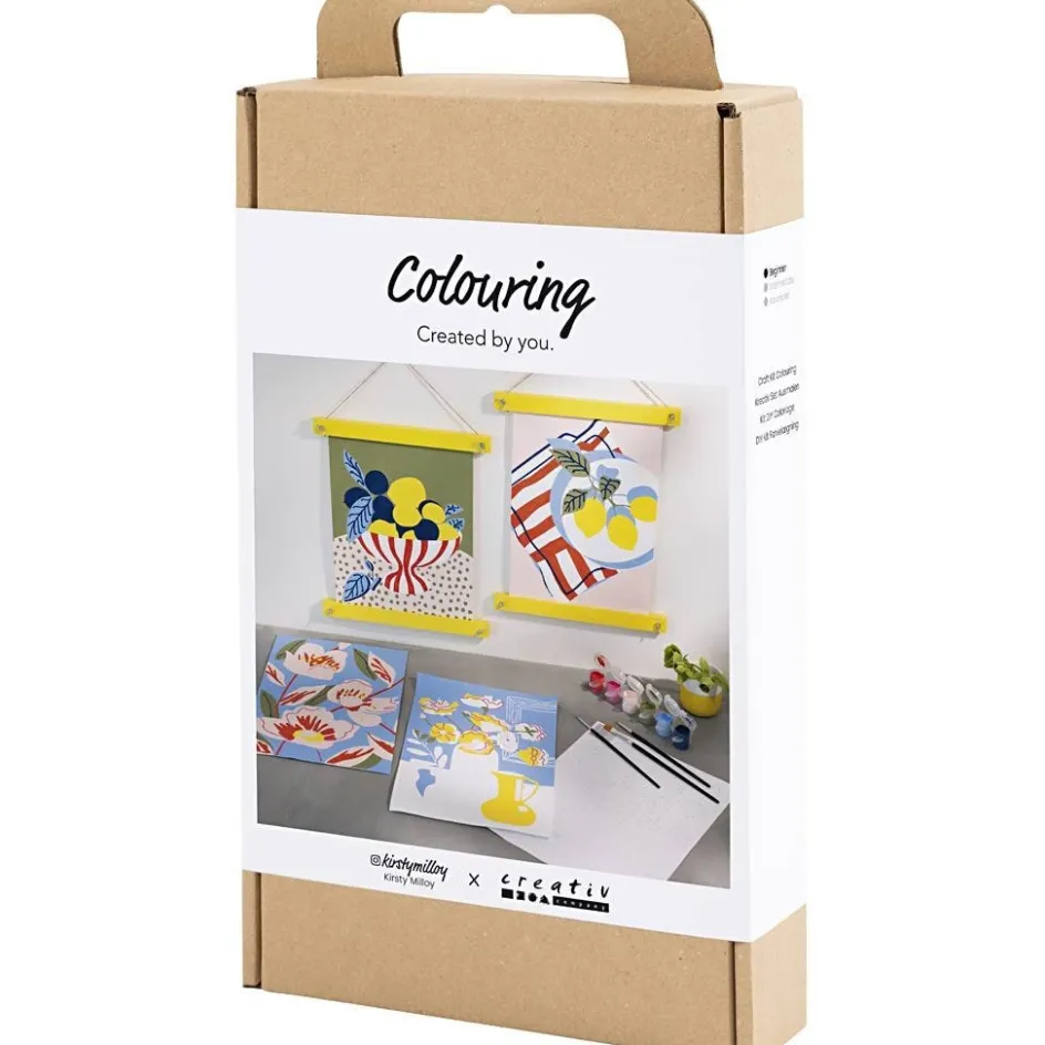 Creativ Company Craft Kit Colouring| Textile Decoration|Watercolour Paints