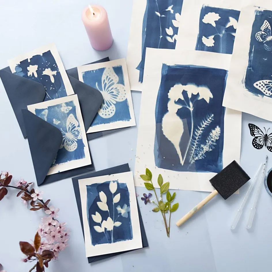 Creativ Company Craft Kit Cyanotype| Diy-Kits, Paints And Painting Accessories