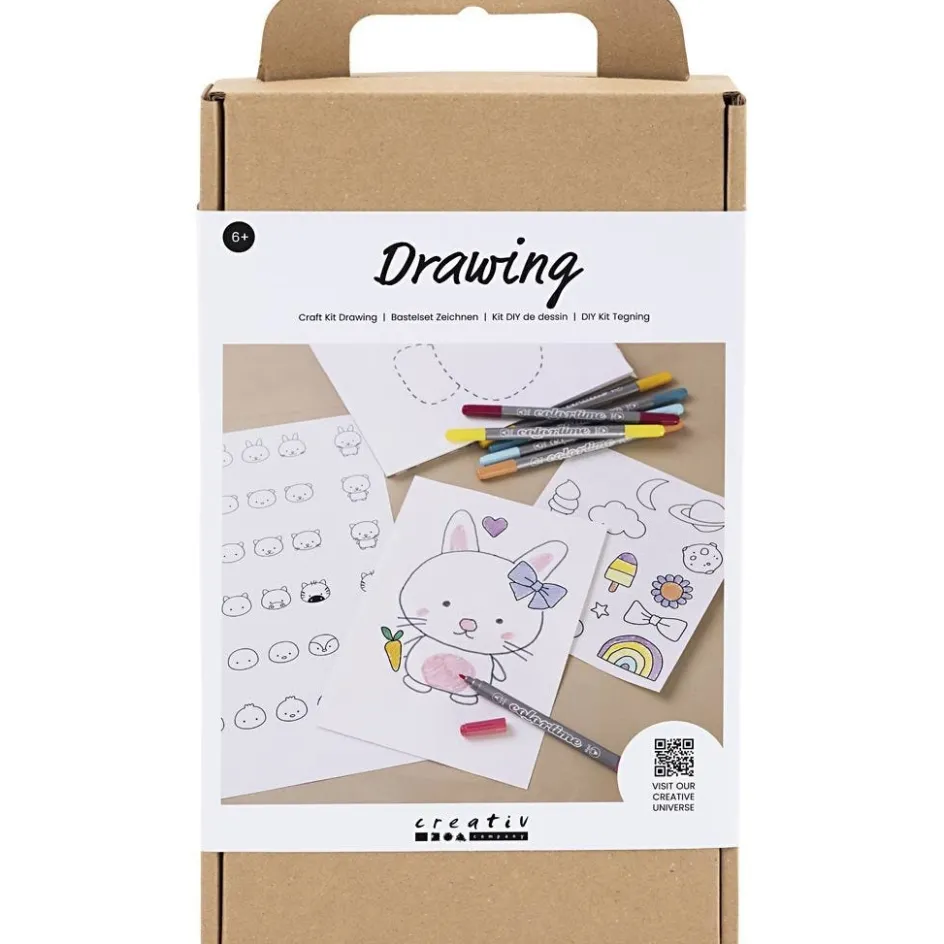 Creativ Company Craft Kit Drawing| Felt Tips|Pencils And Chalks