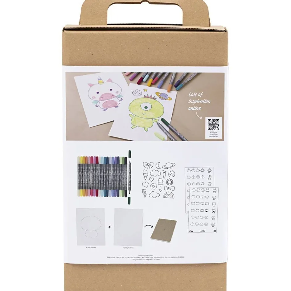 Creativ Company Craft Kit Drawing| Felt Tips|Pencils And Chalks
