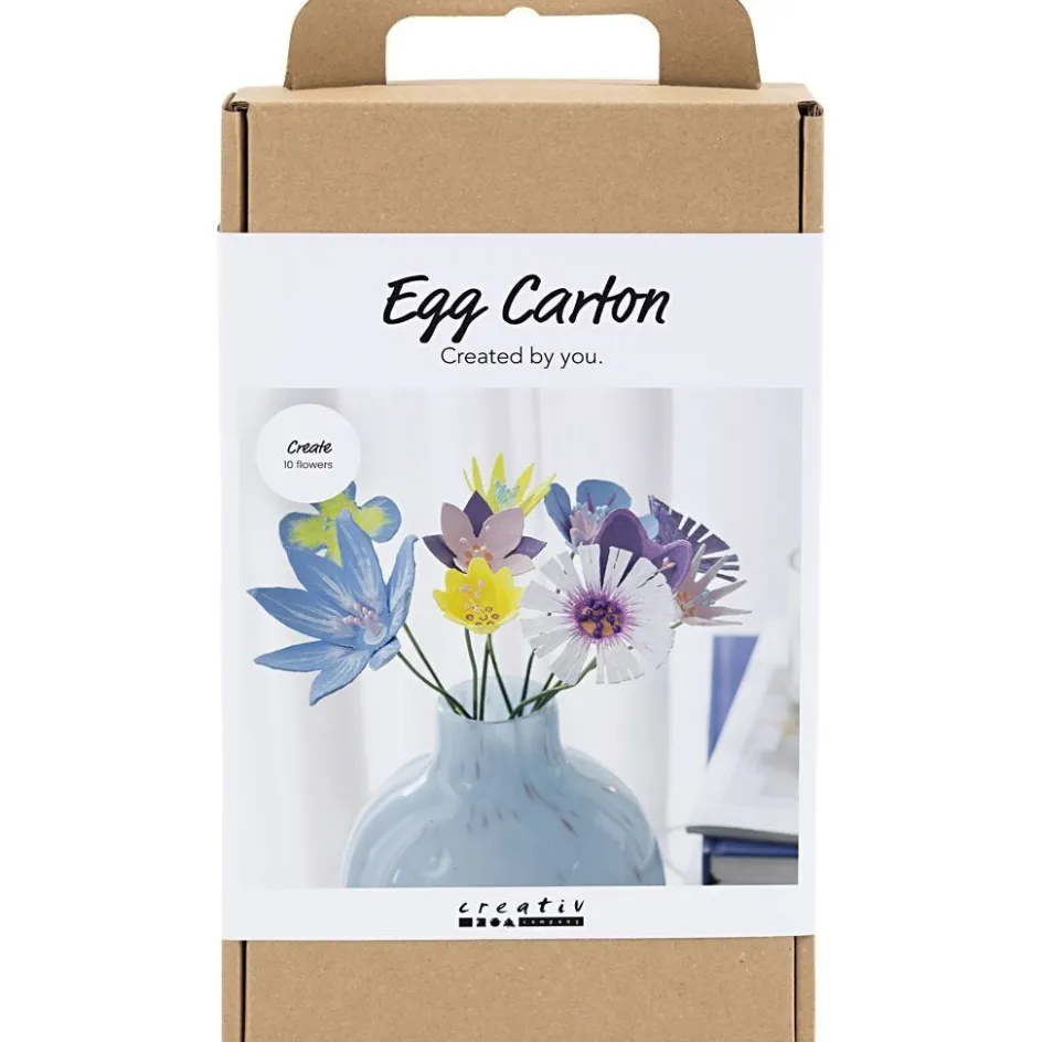 Creativ Company Craft Kit Egg Carton Flowers| Diy-Kits, Basic Items And Tools