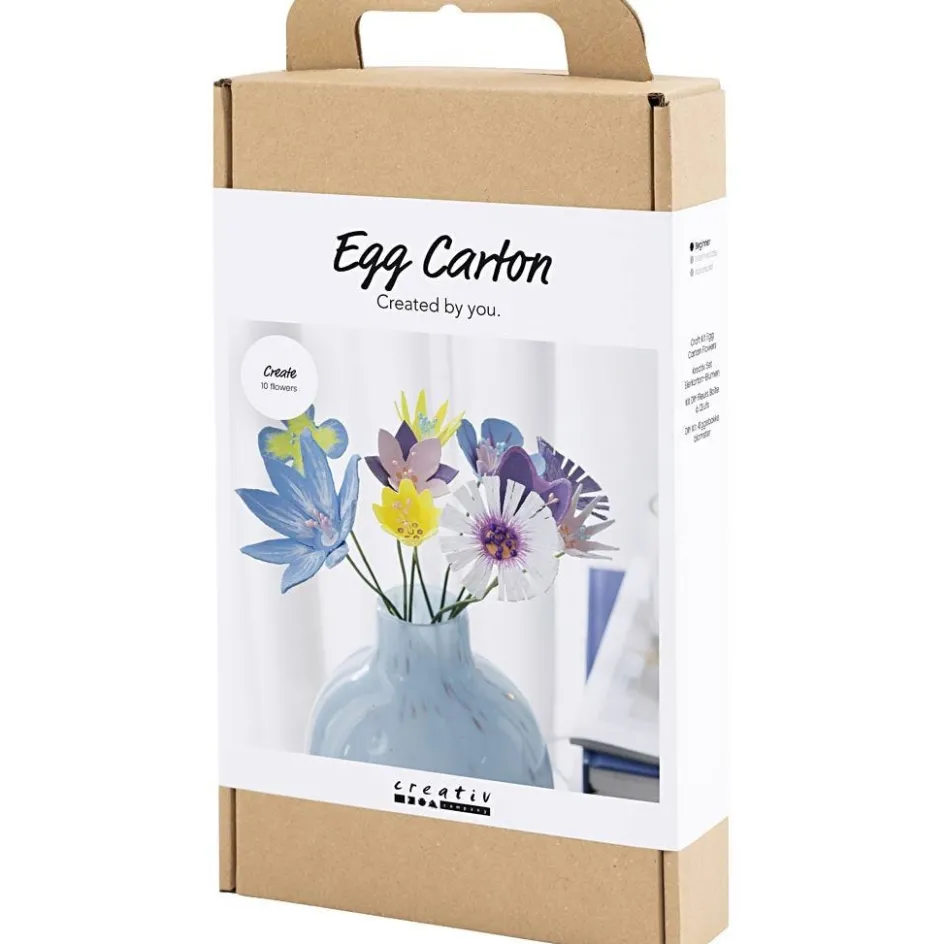 Creativ Company Craft Kit Egg Carton Flowers| Diy-Kits, Basic Items And Tools