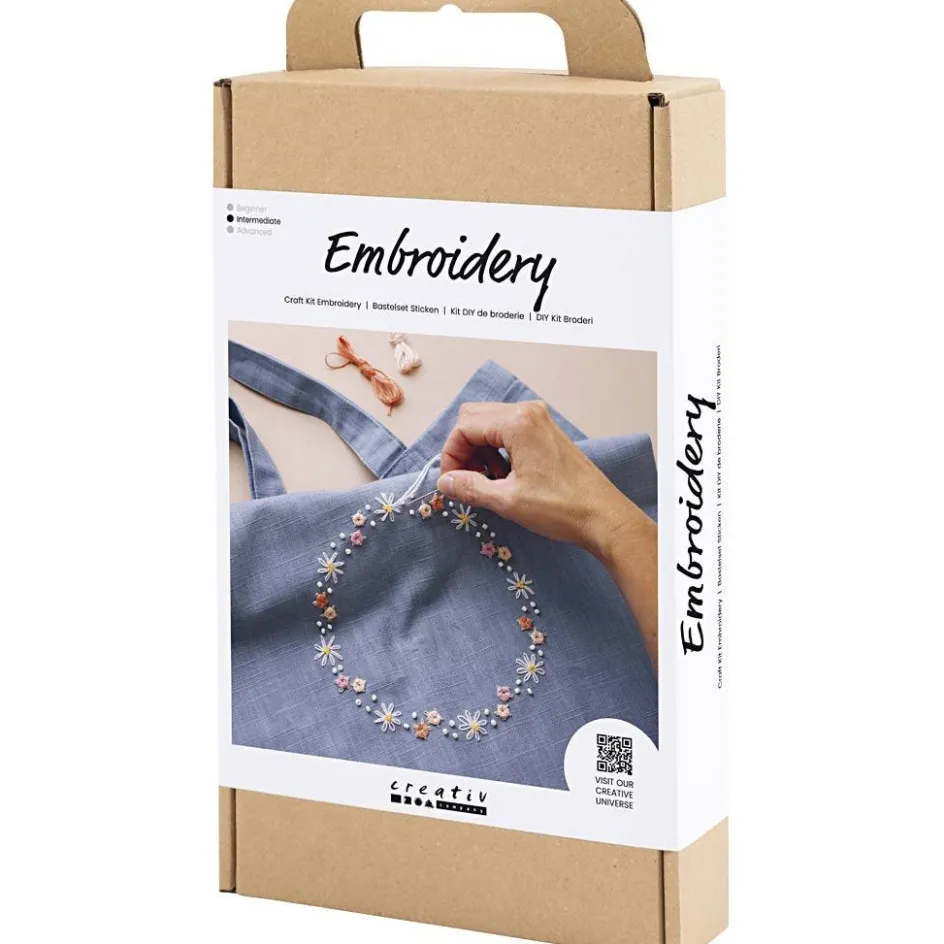 Creativ Company Craft Kit Embroidery| Embroidery And Needle Punch|Diy-Kits, Textiles And Yarn