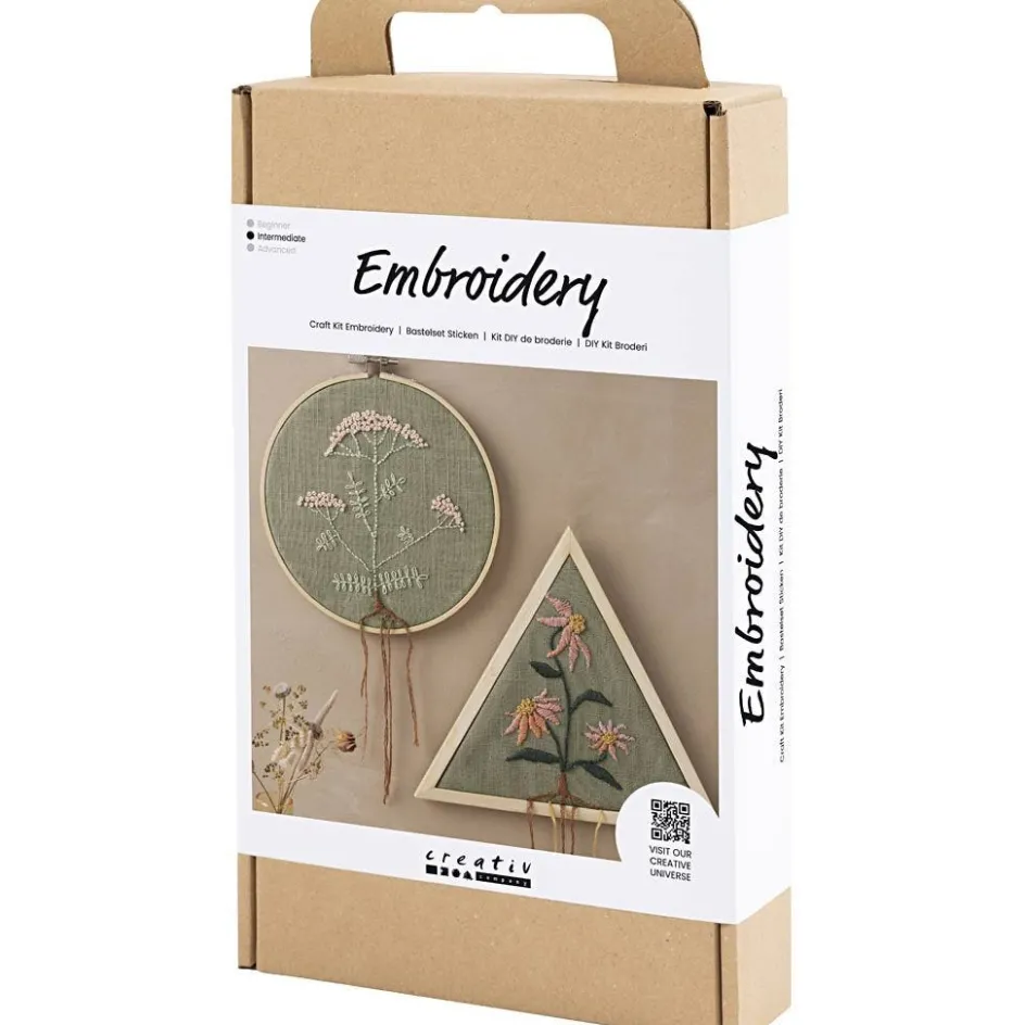 Creativ Company Craft Kit Embroidery| Embroidery And Needle Punch|Diy-Kits, Textiles And Yarn