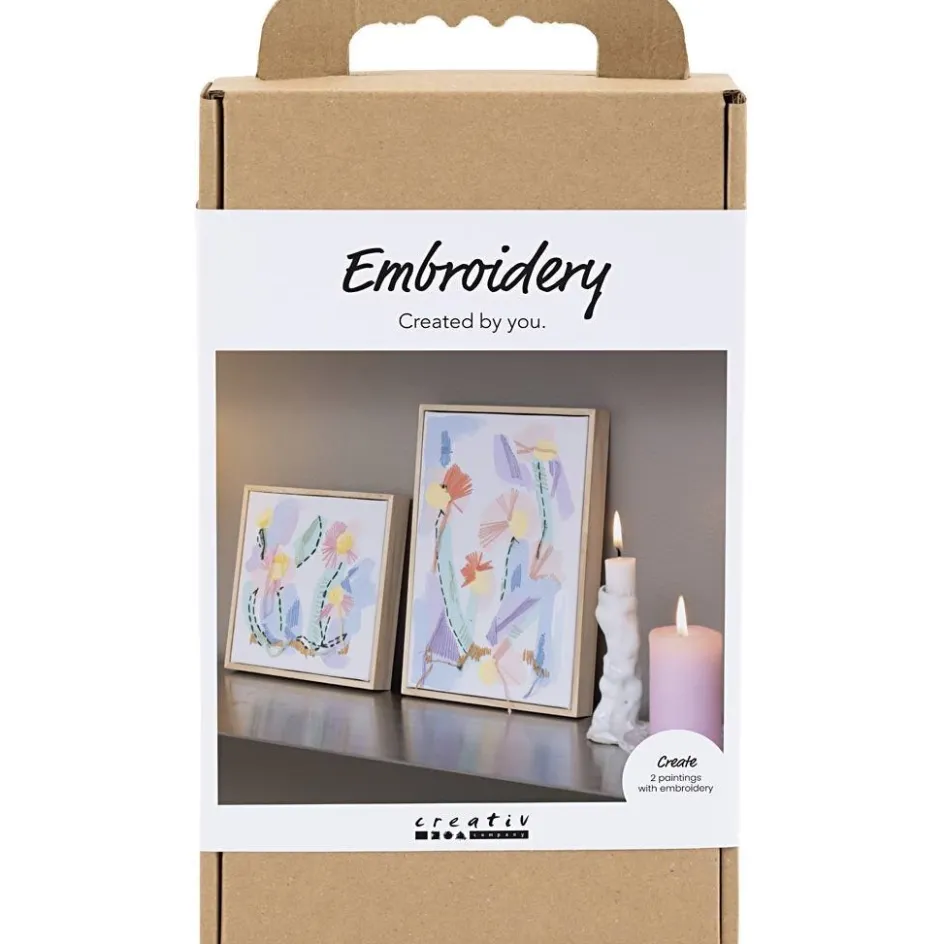 Creativ Company Craft Kit Embroidery| Embroidery And Needle Punch|Diy-Kits, Textiles And Yarn