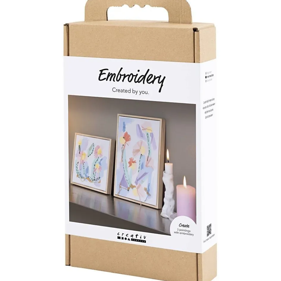 Creativ Company Craft Kit Embroidery| Embroidery And Needle Punch|Diy-Kits, Textiles And Yarn