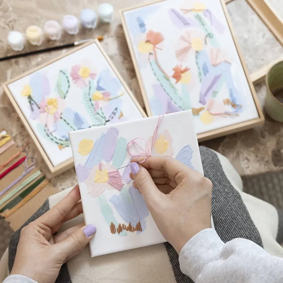 Creativ Company Craft Kit Embroidery| Embroidery And Needle Punch|Diy-Kits, Textiles And Yarn
