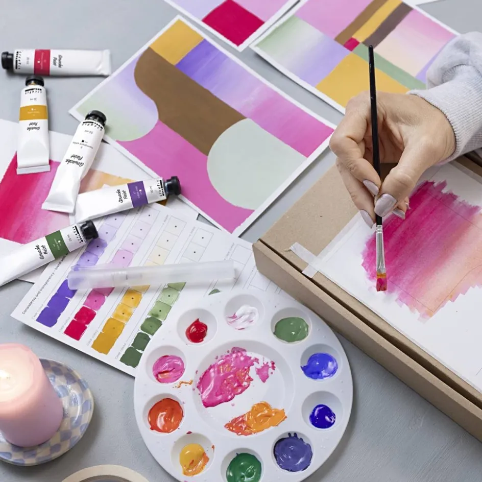 Creativ Company Craft Kit Gouache| Textile Decoration|Watercolour Paints