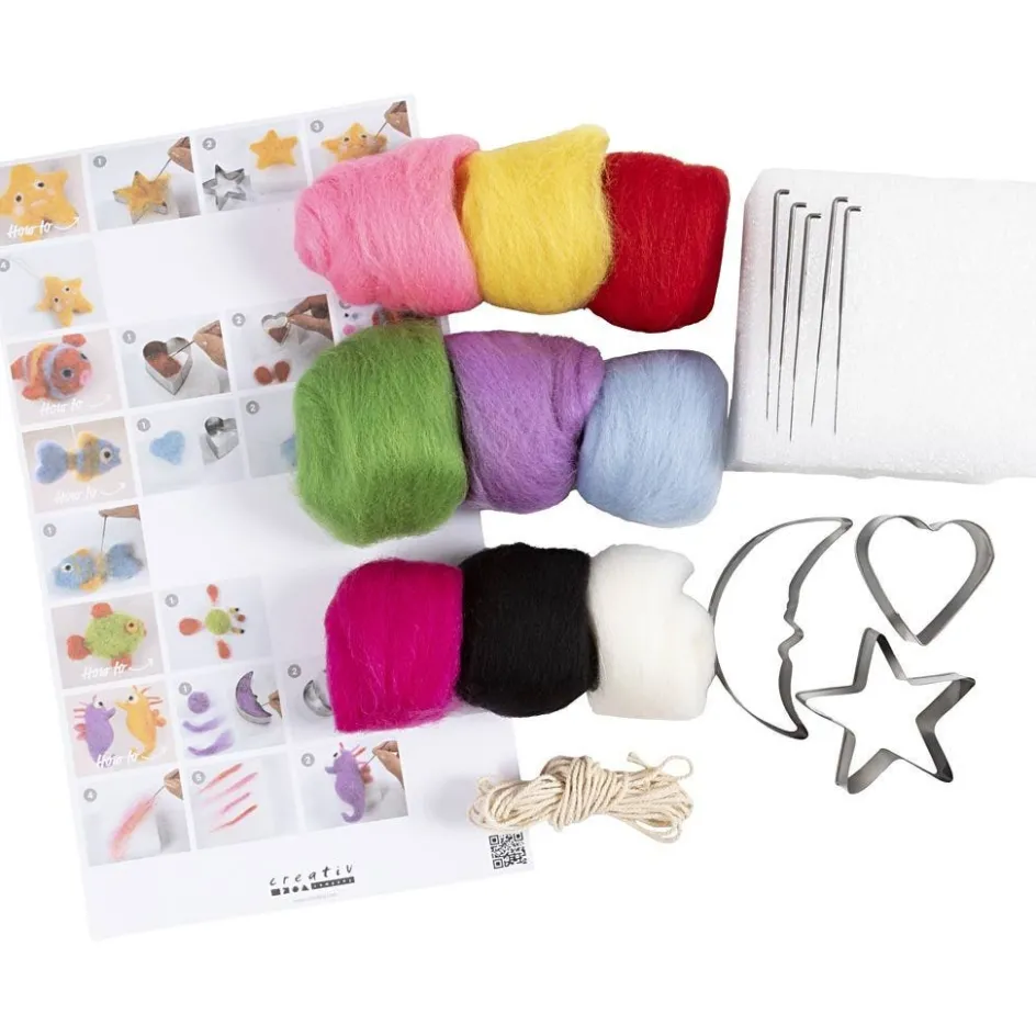 Creativ Company Craft Kit Needle Felting| Wool|Diy-Kits, Textiles And Yarn