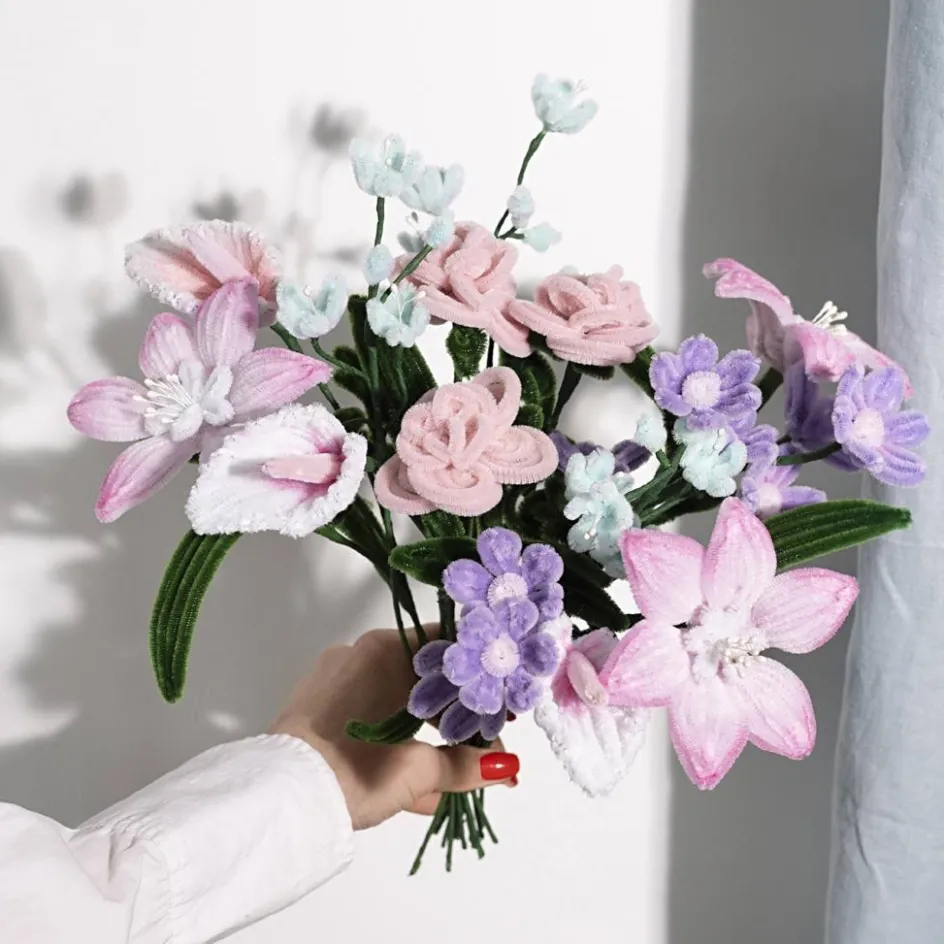 Creativ Company Craft Kit Pipe Cleaner Flowers| Diy-Kits, Basic Items And Tools