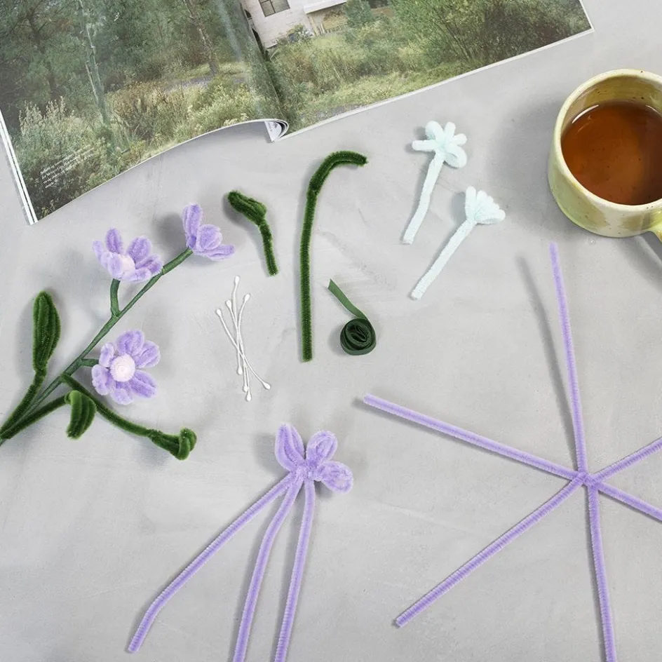 Creativ Company Craft Kit Pipe Cleaner Flowers| Diy-Kits, Basic Items And Tools
