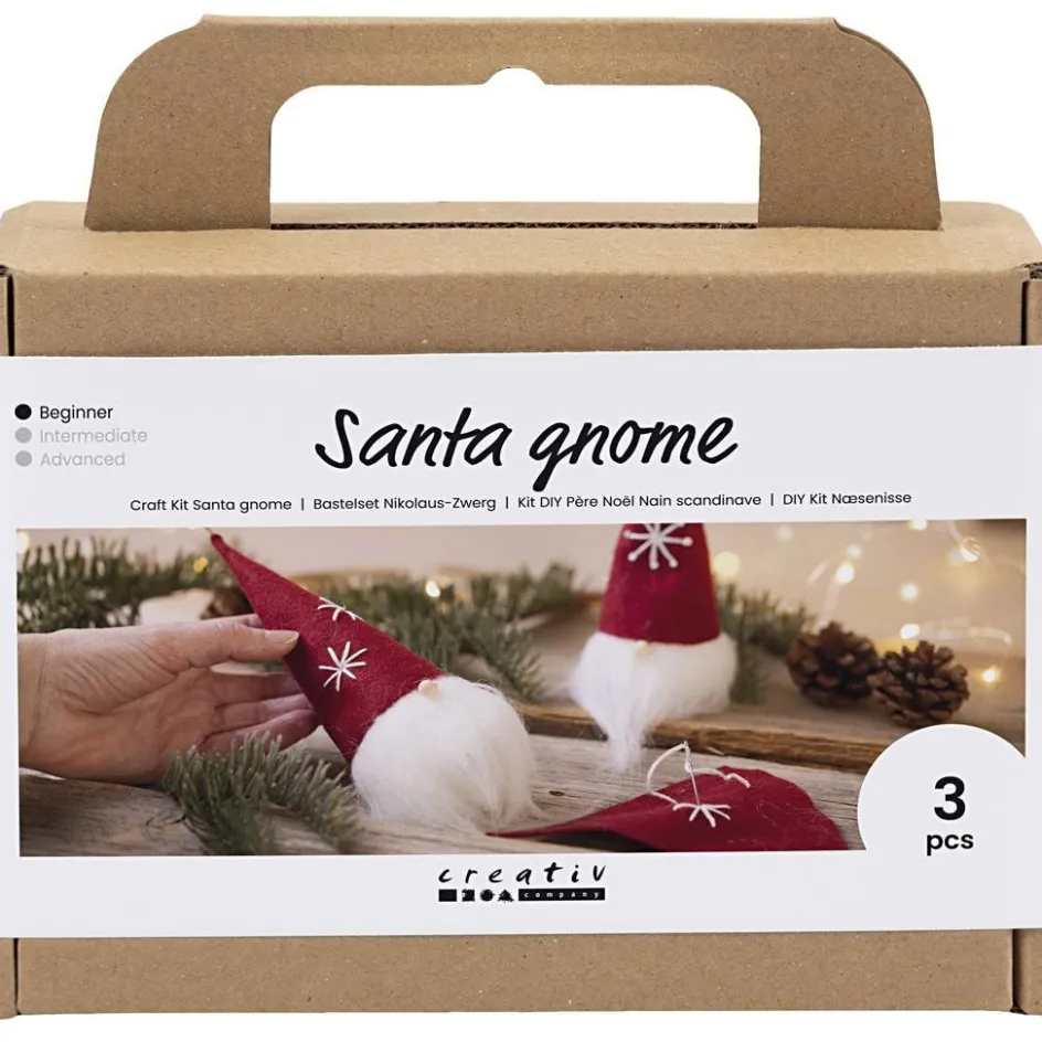 Creativ Company Craft Kit Santa Gnome| Felt And Fleece|Diy-Kits, Textiles And Yarn