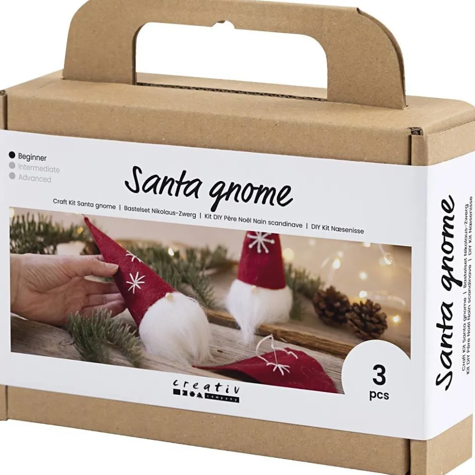 Creativ Company Craft Kit Santa Gnome| Felt And Fleece|Diy-Kits, Textiles And Yarn