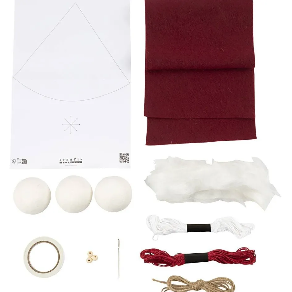 Creativ Company Craft Kit Santa Gnome| Felt And Fleece|Diy-Kits, Textiles And Yarn