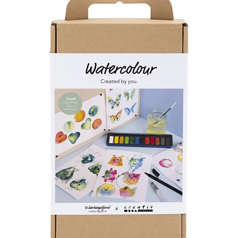 Creativ Company Craft Kit Watercolour| Textile Decoration|Watercolour Paints