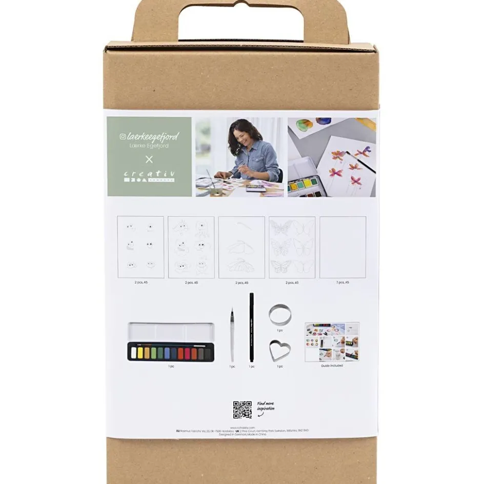 Creativ Company Craft Kit Watercolour| Textile Decoration|Watercolour Paints
