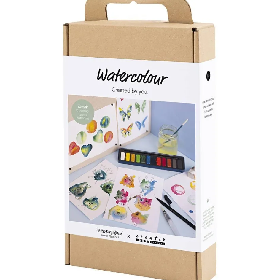 Creativ Company Craft Kit Watercolour| Textile Decoration|Watercolour Paints