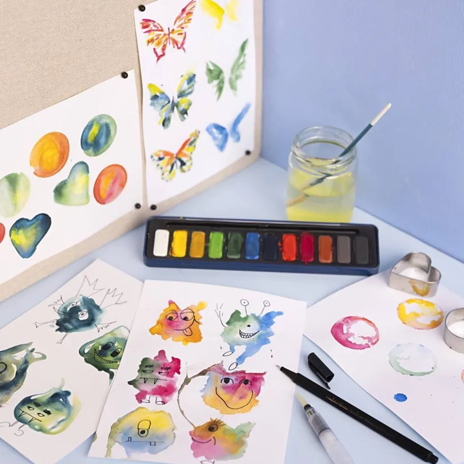 Creativ Company Craft Kit Watercolour| Textile Decoration|Watercolour Paints