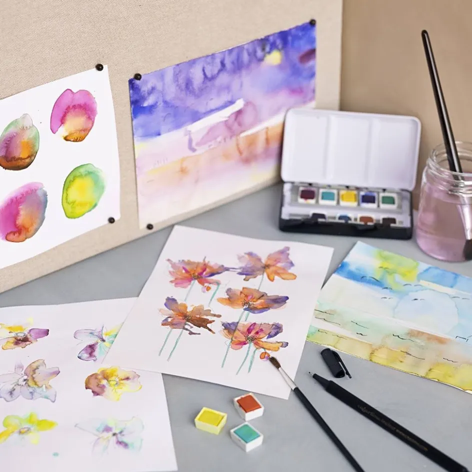Creativ Company Craft Kit Watercolour| Textile Decoration|Watercolour Paints