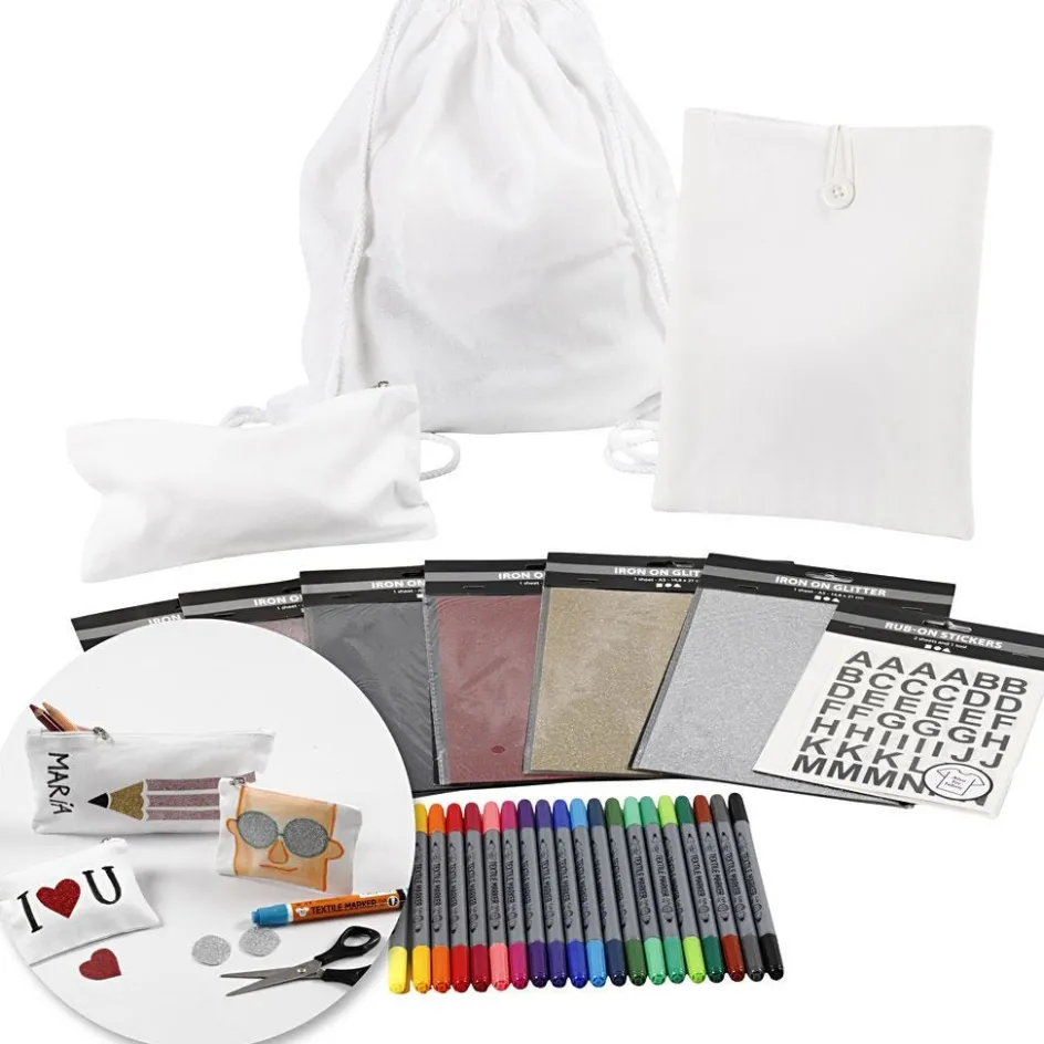 Creativ Company Creative kit – Decorating back to school textiles| Finished Articles