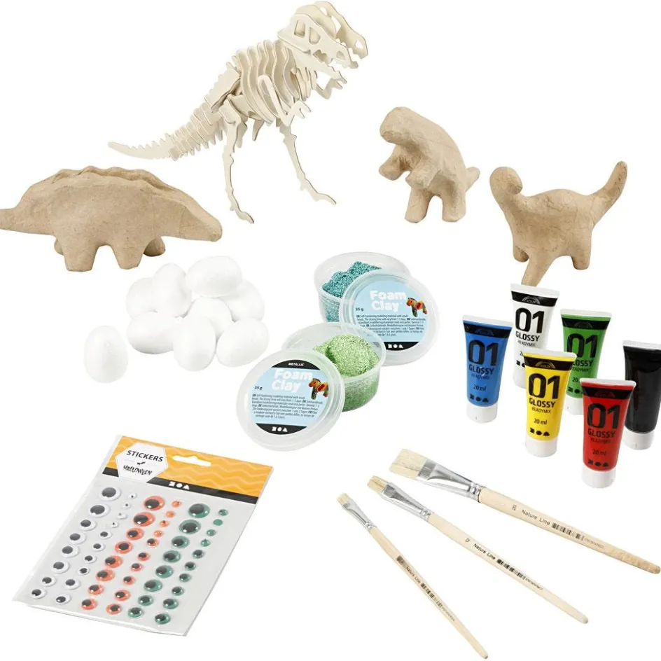 Creativ Company Creative kit – Dinosaurs| Figures, Eggs And Animals For Decorating|Diy-Kits, Items For Decoration