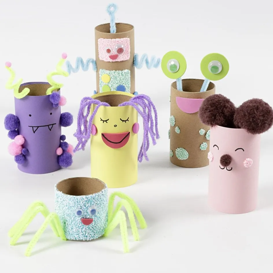 Creativ Company Creative kit – Figures made from cardboard tubes| Decorative Christmas Cones And Cornets