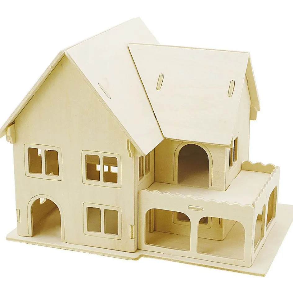 Creativ Company 3D Wooden Construction Kit| Decorative Houses And Vehicles