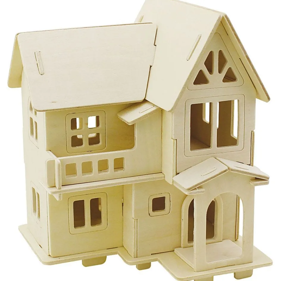 Creativ Company 3D Wooden Construction Kit| Decorative Houses And Vehicles