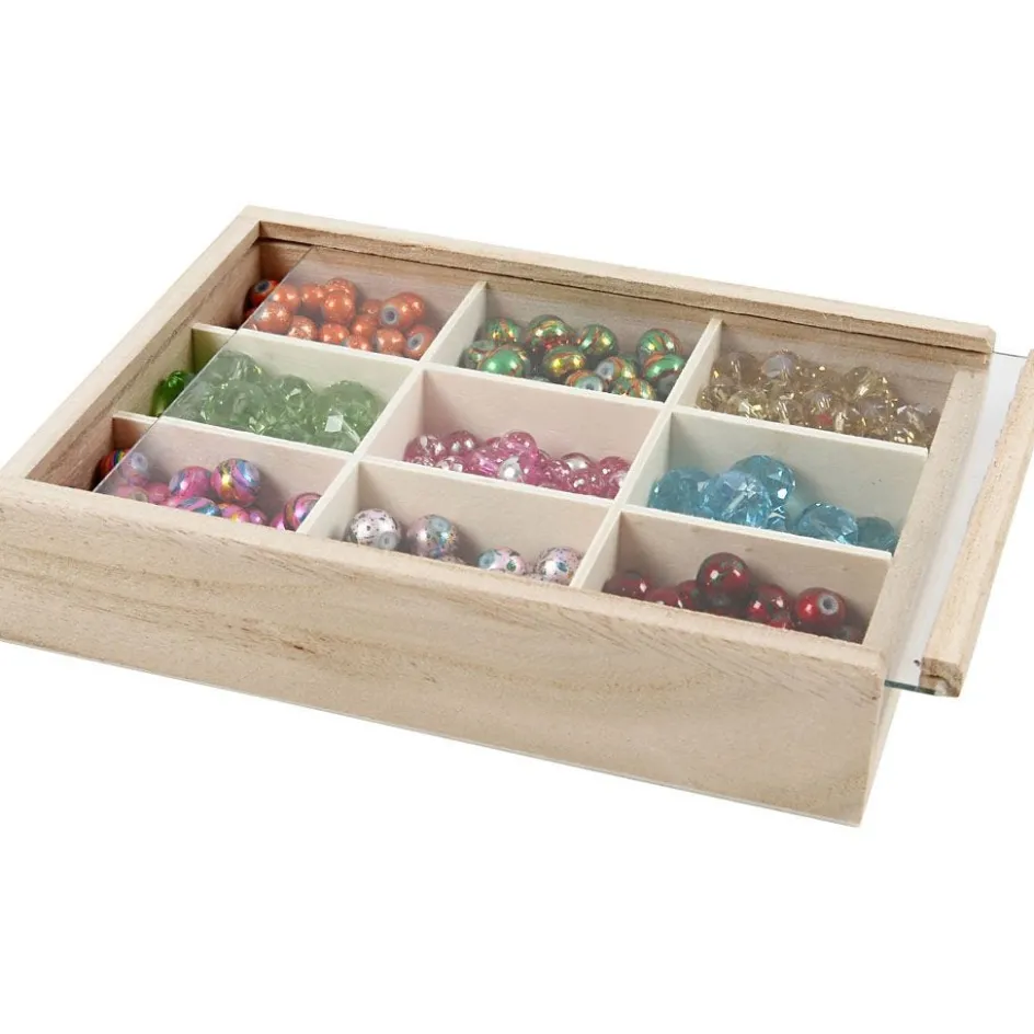 Creativ Company Display Box with Glass Sliding Lid| Boxes And Storage