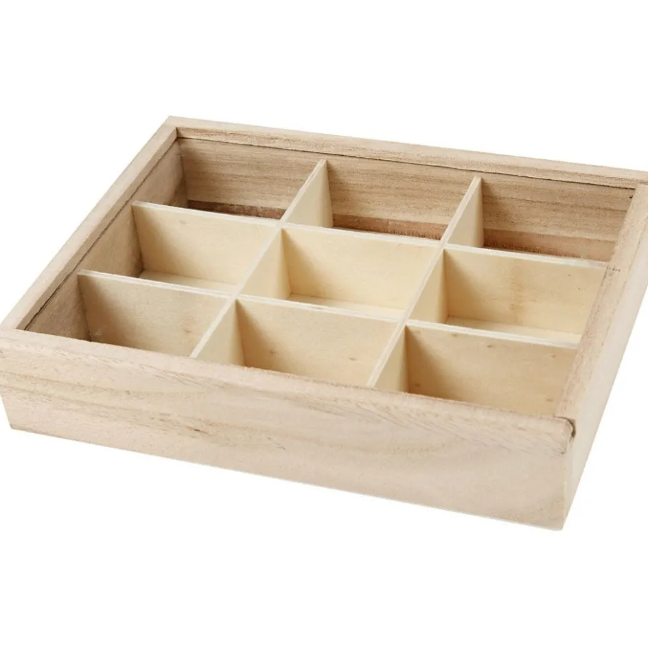 Creativ Company Display Box with Glass Sliding Lid| Boxes And Storage
