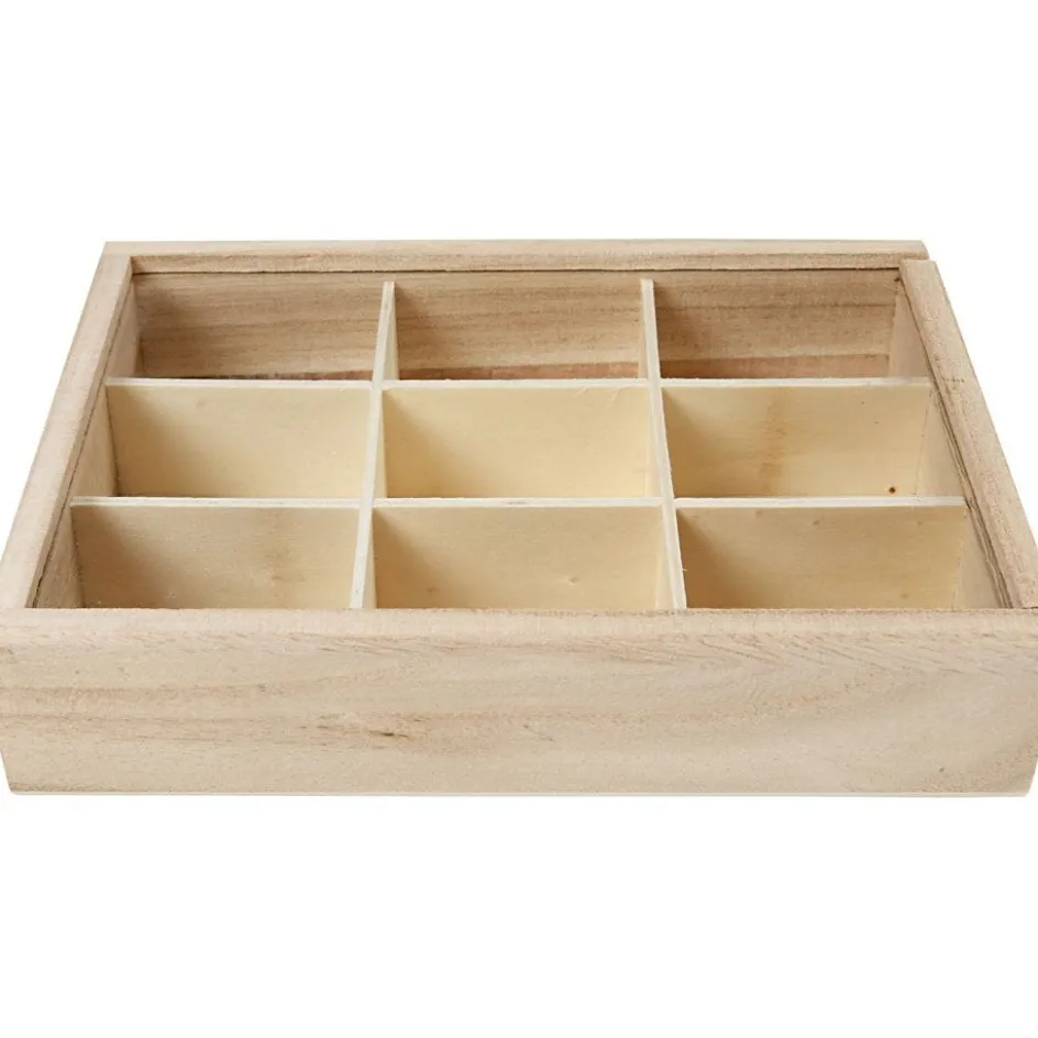 Creativ Company Display Box with Glass Sliding Lid| Boxes And Storage