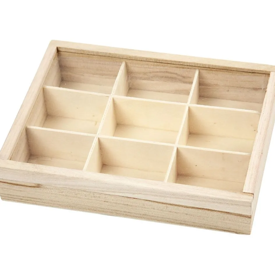 Creativ Company Display Box with Glass Sliding Lid| Boxes And Storage
