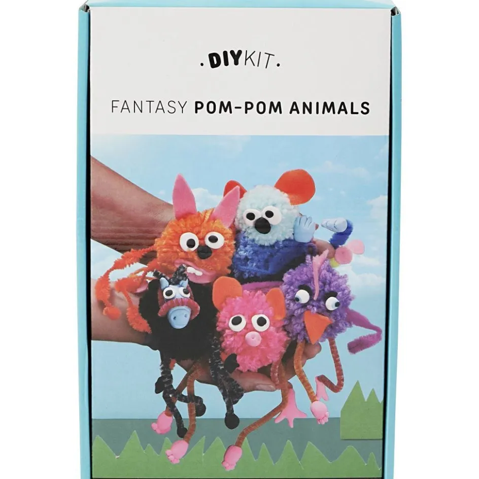 Creativ Company DIY Yarn Kit - Animals| Weaving, Rug Making And Pom Poms|Diy-Kits, Textiles And Yarn